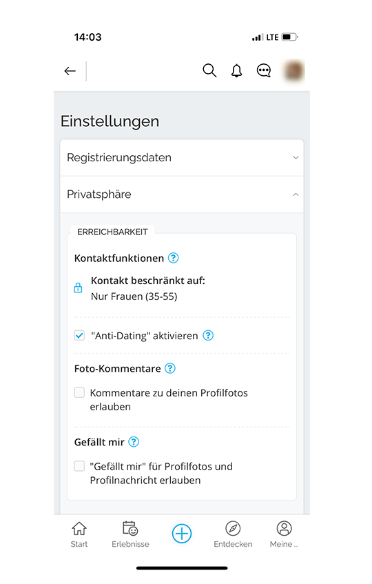 Kontaktfunktionen 1