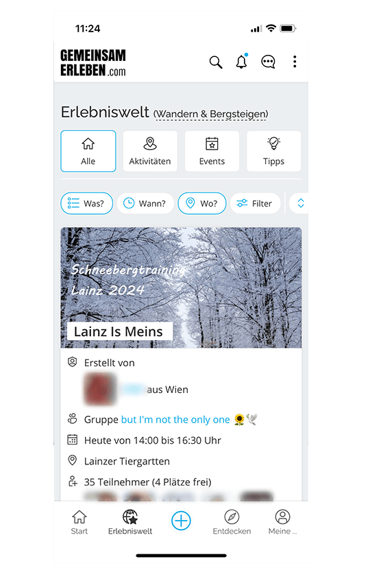 Anleitung Wanderungen finden